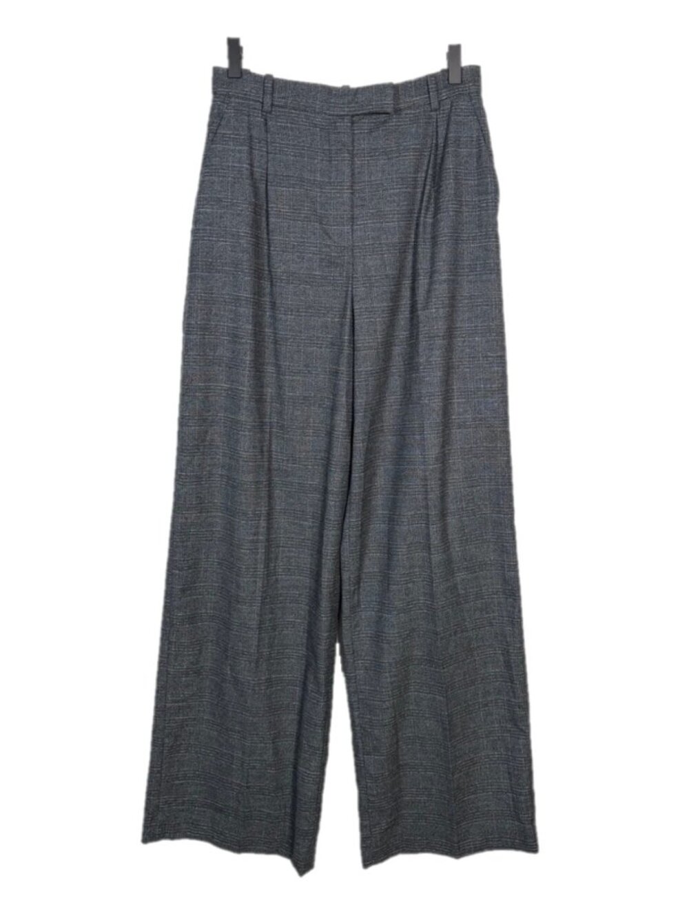 Zara Wide Leg Gray Plaid Trousers Size Medium